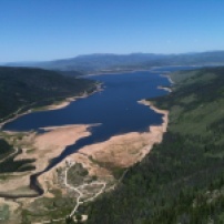 Matt sent me this photo he took from the top of the mountain looking down at Lake Granby.